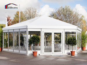 Grote marquee diner catering witte bruiloft pagode tent - Product Image 3
