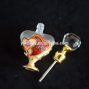 5 ml En Verre Arabe En Métal Double Coeur <span class=keywords><strong>Parfum</strong></span> Bouteille Dubaï <span class=keywords><strong>Parfum</strong></span> Attar Bouteilles d'huile Essentielle avec Inoxydable Bâton #59698 - Product Image 4