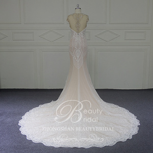 Vestido de Novia <span class=keywords><strong>Civil</strong></span> con Lazo y Pedrería, Vestido de Novia Estilo Sirena - Product Image 3