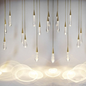 Luz Decorativa Simples em Forma de Gota de Água JYLIGHTING, Luminárias de Cristal Pendentes - Product Image 1