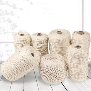 5Mm Tráng Tự Nhiên Duy Nhất Xoắn Bông Sợi Dây Macrame Dây Cho Tường Treo Và May Mặc Sử Dụng 100M - Product Image 4
