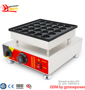 Mini coeur forme poffertjes grill crêpière électrique crêpière machine avec 25 trous sur vente - Product Image 4