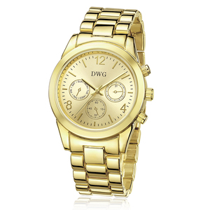 Relojes de <span class=keywords><strong>Oro</strong></span> de 24k con Movimiento de Cuarzo Japonés Geneva <span class=keywords><strong>para</strong></span> <span class=keywords><strong>Hombre</strong></span> - Product Image 2