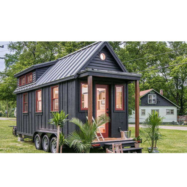 2019 Nieuwe Stijl Russische Grenen Deluxe Versierd Geprefabriceerde Tiny Houten Trailer Huis