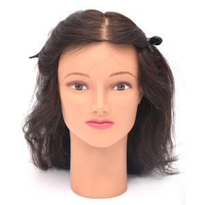 Venta al por mayor 100% cabeza de Maniquí de cabello humano peluquero cabeza de <span class=keywords><strong>muñeca</strong></span> cabeza de entrenamiento peluquero - Product Image 1