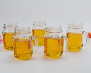 Antigua jugo shot taza 16 oz 450 mL tarro de albañil con tapa y paja - Product Image 2