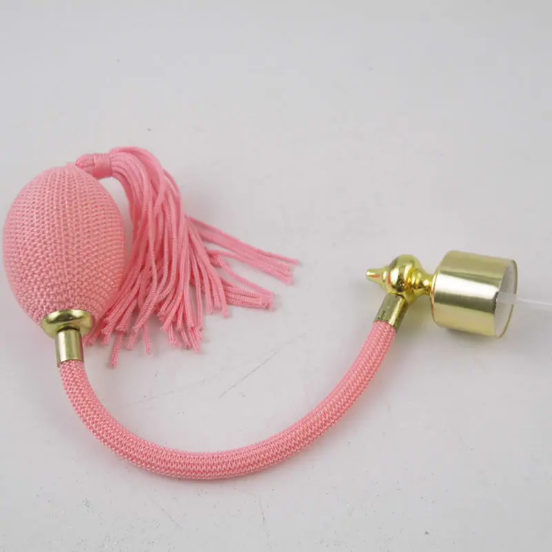 Popular vintage empty perfume glass bottle airbag atomizer spray long tube with tassel