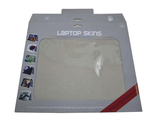 laptop skin packaging box with clear PVC window Custom laptop case packaging paper storage box