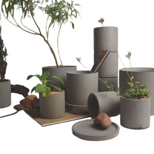 L'écorce cannelée ciment naturel jardins pots <span class=keywords><strong>moules</strong></span>/béton d'intérieur pot pour plantes succulentes - Product Image 1