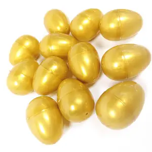 الذهب لامع ملون بيضة عيد الفصح بيضة بلاستيكية مصنع الجملة
