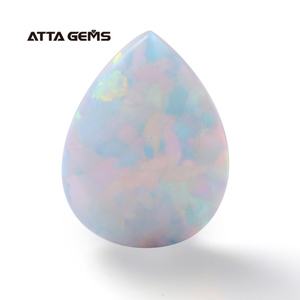 Pera corte cristal <span class=keywords><strong>blanco</strong></span> ópalo gema piedra 17C preciosas de ópalo de fuego - Product Image 1