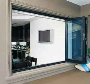 Térmicamente roto las ventanas de acero de aluminio puertas de madera puertas de casa barata windows para venta Bi Fold ventana