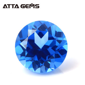 Rond Brillant Coupe 112 Bleu <span class=keywords><strong>Pierre</strong></span> de <span class=keywords><strong>Spinelle</strong></span> Synthétique <span class=keywords><strong>Spinelle</strong></span> Prix Par Carat - Product Image 1