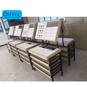 Wooden <strong>Display</strong> Table <strong>Corner</strong> Design Steel Showcase <strong>Display</strong> <strong>Cabinet</strong> for Optical Shop Decoration - Product Image 2
