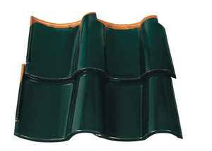 Japanischer Stil Grün Blau Glasierter Ton Feuerfeste Dachziegel Spanisches Wellpappe design Hitze beständig Wettbewerbs fähiger Preis Malaysia - Product Image 3