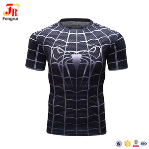 Los hombres de Marvel Capitán América de compresión T <span class=keywords><strong>camisa</strong></span> de los hombres corriendo gimnasio medias - Product Image 1