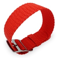 Vente en gros Bracelet de montre traditionnel personnalisé 18mm 20mm 22mm Bracelet de montre rouge en perlon