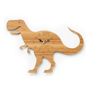 Venta caliente ecológico del dinosaurio en forma de reloj de pared de madera para los niños - Product Image 2