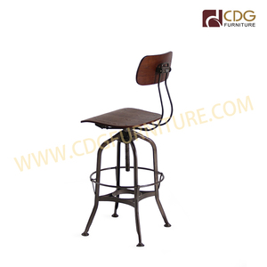 Metal Frame 조절 합판 딱맞고 소박한 바 이 의자와 Swivel <span class=keywords><strong>Toledo</strong></span> 바 이 의자와 빈티지 Metal 바 Stool - Product Image 4