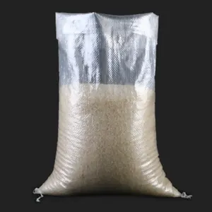 Sacchetto di riso tessuto pp 25kg 50kg 100kg personalizzato di alta qualità con foro maniglia