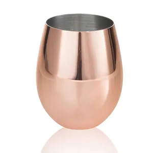 Moscow Mule-copa <span class=keywords><strong>de</strong></span> vino <span class=keywords><strong>de</strong></span> cobre sin tallo, copas <span class=keywords><strong>de</strong></span> vino <span class=keywords><strong>de</strong></span> cobre sin tallo, copa <span class=keywords><strong>de</strong></span> cerveza <span class=keywords><strong>de</strong></span> acero inoxidable chapada en cobre, 18oz - Product Image 4