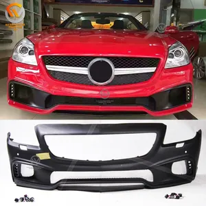 Para Mercedes Benz R172 Clase SLK 12-14 WD estilo frente parachoques trasero Kit de cuerpo