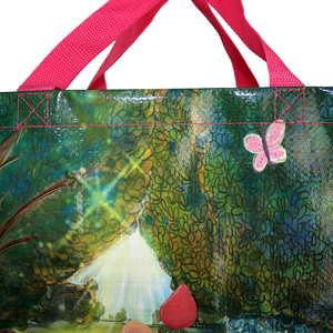 Impression personnalisée de style de bande dessinée belle vert éco <span class=keywords><strong>paris</strong></span> shopping <span class=keywords><strong>sac</strong></span> - Product Image 3