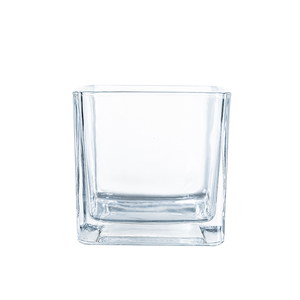 <span class=keywords><strong>Vase</strong></span> en verre clair soufflé à la main de haute qualité rectangulaire <span class=keywords><strong>carré</strong></span> Cube hydroponique pour mariage - Product Image 1