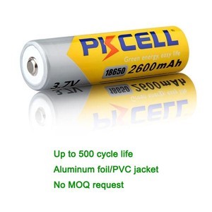 Venta wholesale high quality's <span class=keywords><strong>3</strong></span>,7 V 18650 PKCELL 2600 mAh rechargeable lithium ion lithium Battery - Product Image 2