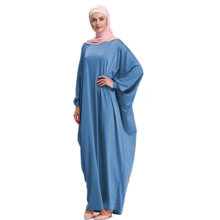 2019 china leverancier islamitische dames duai plain gratis grootte bating mouwen moslim jurken dubai abaya voor islamitische vrouwen kleding