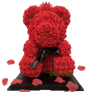 PE Rose Foam Flower Teddy Rose Bär mit Geschenk box zum Valentinstag