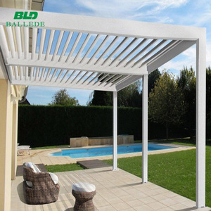 4x3 impermeable sombra de sol motorizado al aire libre de aluminio automático de louvre techo pérgola precio - Product Image 4