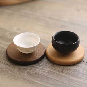 <span class=keywords><strong>Prix</strong></span> d'usine OEM vente en gros de tasses en bambou vierges rondes en <span class=keywords><strong>bois</strong></span> sous-verres en verre - Product Image 3