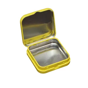 Factory direct sale small square metal Vitamin tablets packaging tin box