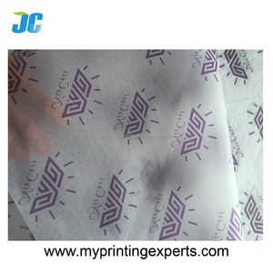 17gsm 28gsm 33gsm papel de tejido blanco con logotipo morado - Product Image 1