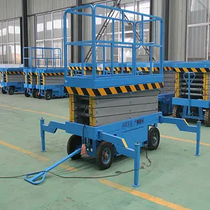 Elevador de Tijera Hidráulico Eléctrico Portátil para Remolque Móvil, Elevador Vertical de Una Persona con Plataforma - Product Image 1