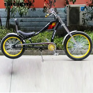 SIBON B0300117 24 "chopper bicicleta de aço aro de liga freio a disco preto adulto Chinês