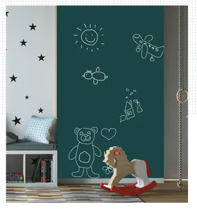 School Magnetic Writing Board Chalkboard Sticker Blackboard Wall Sticker For Kids Rooms Ferrous Chalkboard Paper Tube