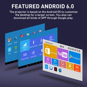 Salange P10 Ngân Hàng Điện Mini Chiếu ROM BT <span class=keywords><strong>4.0</strong></span> Điện Thoại <span class=keywords><strong>Led</strong></span> Beamer Với 8000Mah Pin 4K Video Android6.0 2GRAM 16 Gam DLP 0.75KGS - Product Image 5