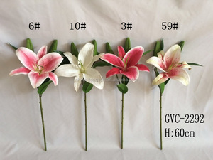 LS17022102 foshan fabricant en gros 3D Impression couleur soie artificielle fleur de <span class=keywords><strong>lys</strong></span> - Product Image 2