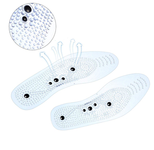 Amazon hot selling free cutting foot pain relief acupuncture therapeutic magnetic massage insoles shoe - Product Image 2