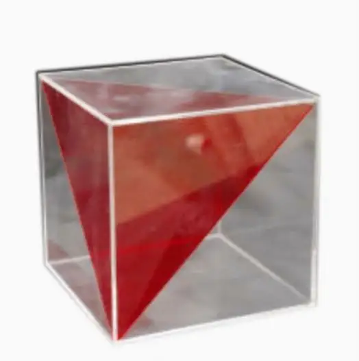 Gel sonlaboratório HSMM-086 modelo geométrico de seção triangular, formas geométricas cubo