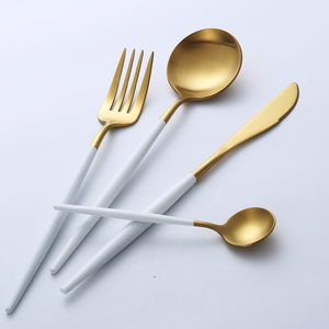 Cubiertos Dorados Inoxidables Juego de Cubiertos de acero inoxidable 304 Juego de cubiertos de cocina y restaurante - Product Image 4