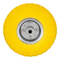 Pu Wheel 10 Inch 3.50-4 Hand Trolley Yellow Pu Foam Wheel