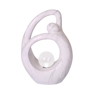 piedra esculturas de mármol amor estatua blanca con energía solar <span class=keywords><strong>san</strong></span> valentín Decoración Luz para la decoración del jardín - Product Image 6