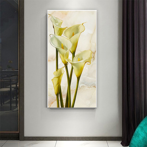 <span class=keywords><strong>Peinture</strong></span> à l'huile sur toile de <span class=keywords><strong>fleurs</strong></span> artificielles de lys calla faites à la main, <span class=keywords><strong>peinture</strong></span> moderne de <span class=keywords><strong>fleurs</strong></span> pour la décoration de la maison - Product Image 6