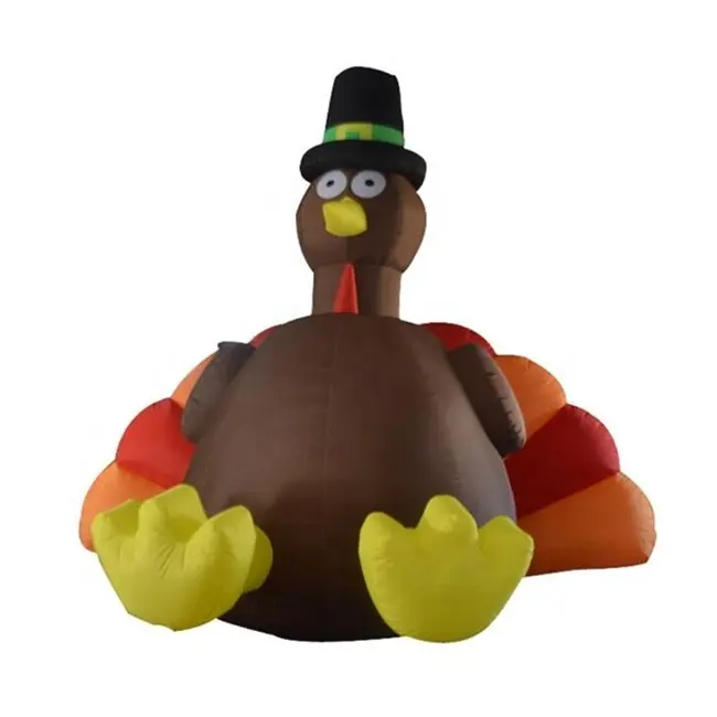 Giant Inflatable Turkey Model with Air Blower for Thanksgiving Decoration / Happy Thanksgiving Turkey Inflatable for Yard Decor