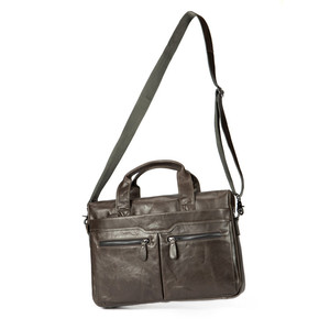 personalizado Instock de cuero Durable maletín carpeta mensajero Laptop bolsa para hombre 15 pulgadas genuino negro 9005 - Product Image 5
