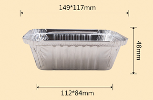 Jetables effectuer en aluminium contenant en aluminium avec couvercles de carton compagnie aérienne en aluminium casserole - Product Image 6