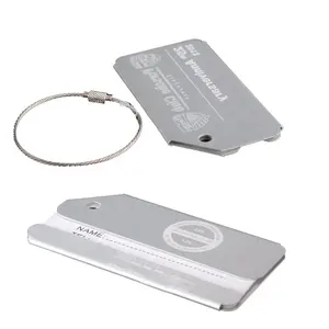 Quality supplier custom print blank metal luggage tag+aluminum metal plain wedding luggage tag
